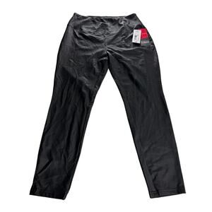 Bold Elements Women’s Faux Leather Curvy Leggings, Size M, Sleek Edgy, GUC